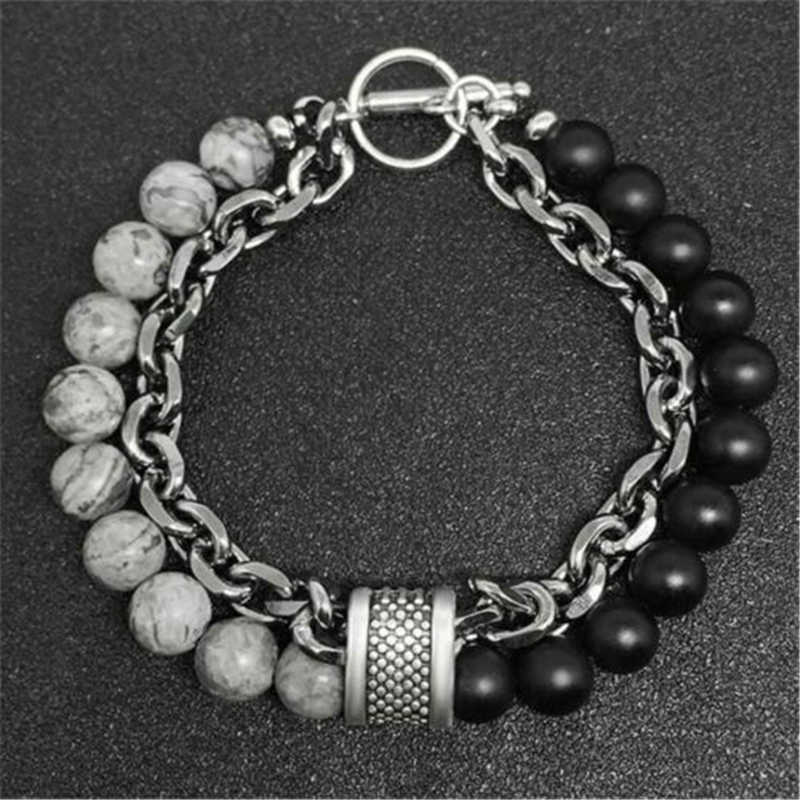

Punk Tiger Jewelry Eye Beads Natural Stone for Women Men Gift Fashion Male Bracelet
