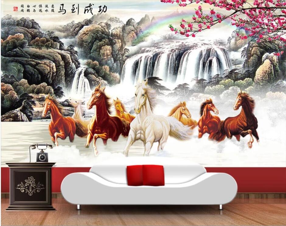 

WDBH custom photo 3d wallpaper Wanma Pentium Landscape background living room home decor 3d wall murals wallpaper for walls 3 d, Non-woven wallpaper