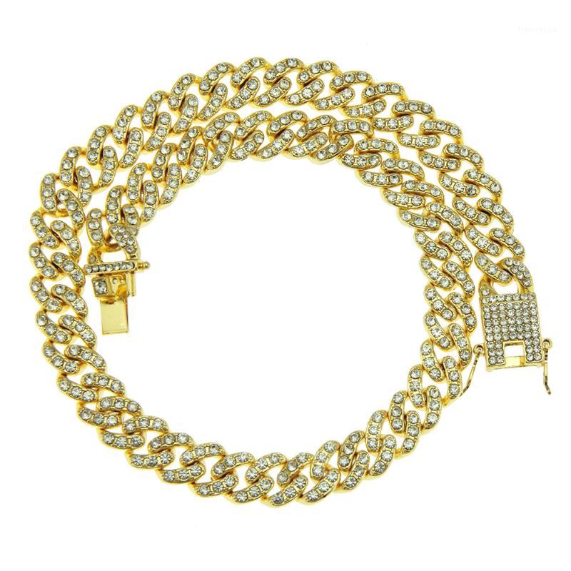 

Men Hip Hop Necklace Diamond Geometric Square Cuban Crysta Necklace Iced Out Tennis Chain Silver/Gold Color Men Chain1