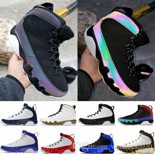 

Men 9 Gym Red Racer Blue Bred Dream It Do It UNC Space Jam Chameleon Basketball Shoes 9s Cool Grey Anthracite Sneakers WithBox