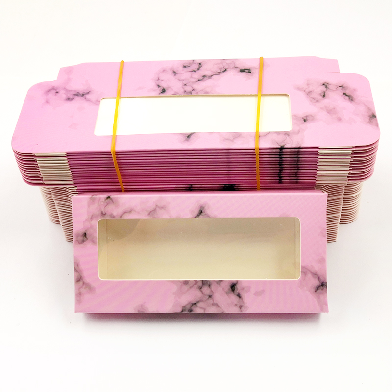 NEW 50 pcs 25mm lashes Packing box for eyelash package paper box color carton Eyelashes DIY flash packing