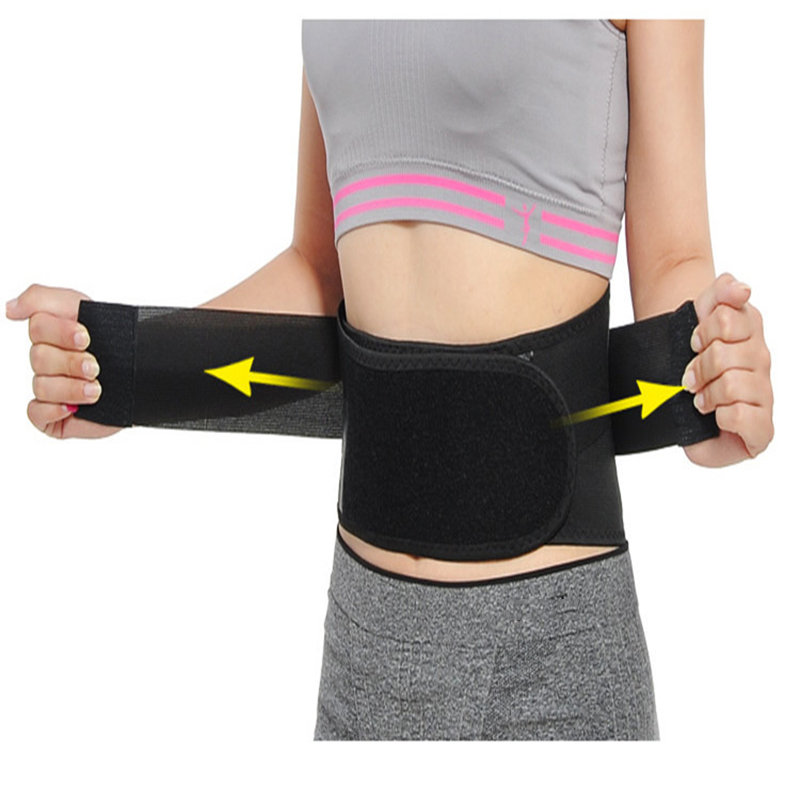 

Fitness Magnetic Waist Belt Self Heating Magnetic Therapy Back Waist Support Belt Lumbar Brace Winter Massage Band Health Care, Black