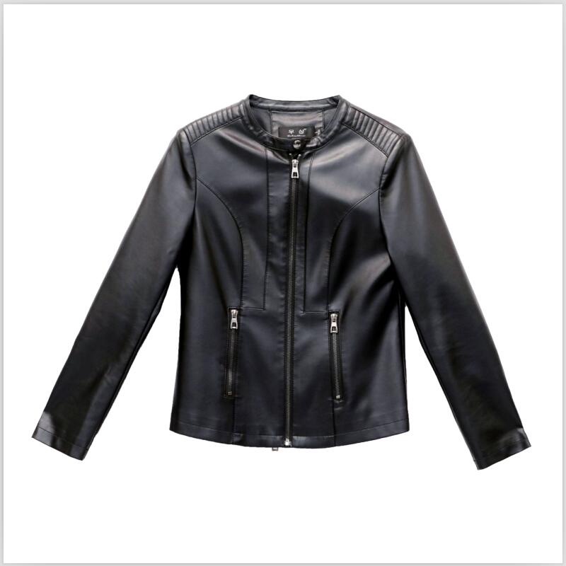 

Plus Size 4XL Black Leather Jacket Women 2019 New Leather Coat Women Short Slim Motorcycle Clothing Female Outerwear