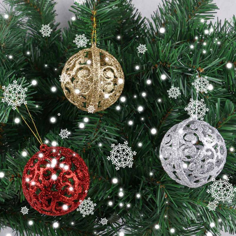 

6Pcs/Set Gifts For The New Year 6cm Christmas Xmas Tree Ball Hanging Home Party Ornament Decor Christmas Decorations Home