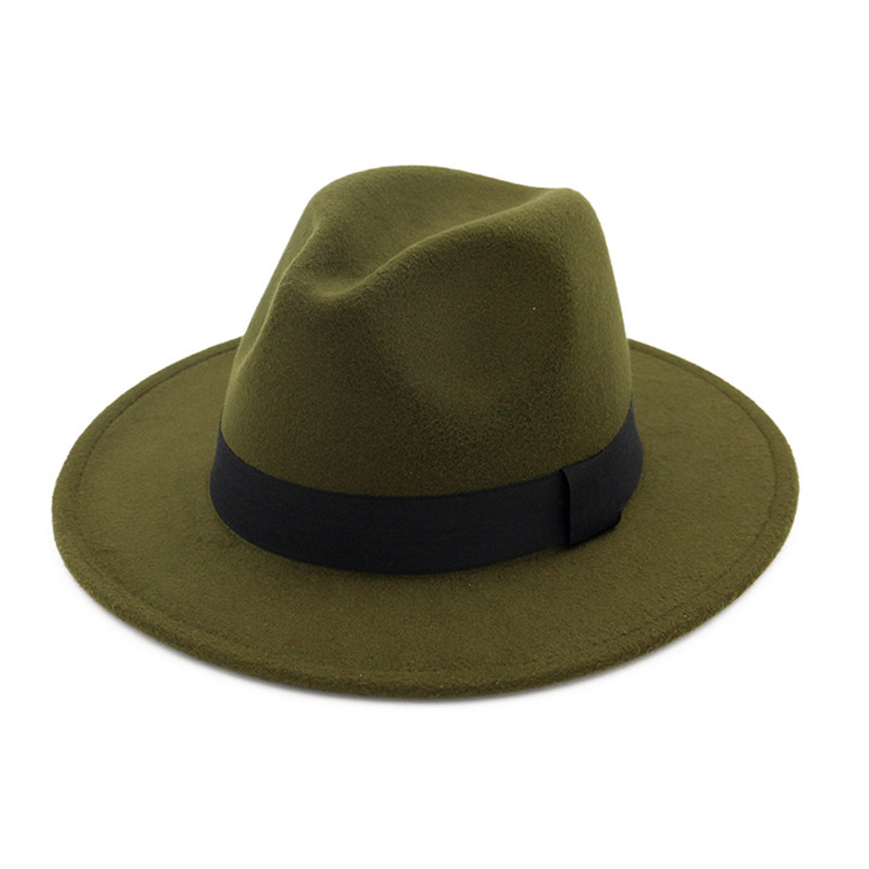 

Grey Fedora Hats Wide Brim Panama Jazz Felt Hat Cap Woolen Men Women Dress Unisex Church Hat Fascinator Trilby, Navy blue