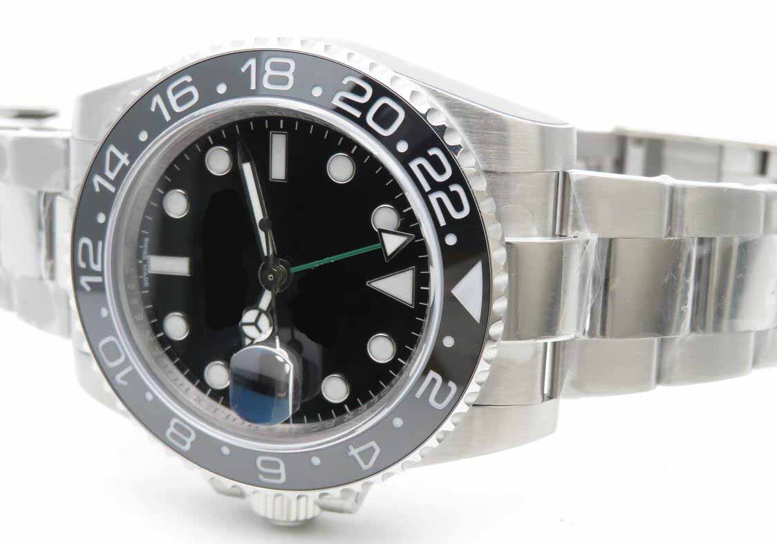 

Mens Top Quality Watch BP Factory 40mm GMT 116710 116710LN Blue Luminescent Ceramic Asia 2813 Movement Mechanical Automatic Mens Watches box, Black