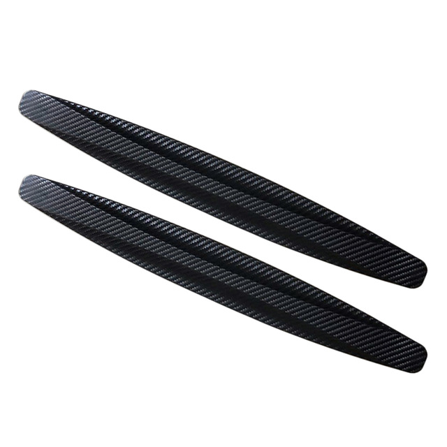 2X bande de protection de bord de pare-chocs de voiture SUV en Fiber de carbone, protecteur anti-frottement, protecteur d'angle anti-rayures, mou