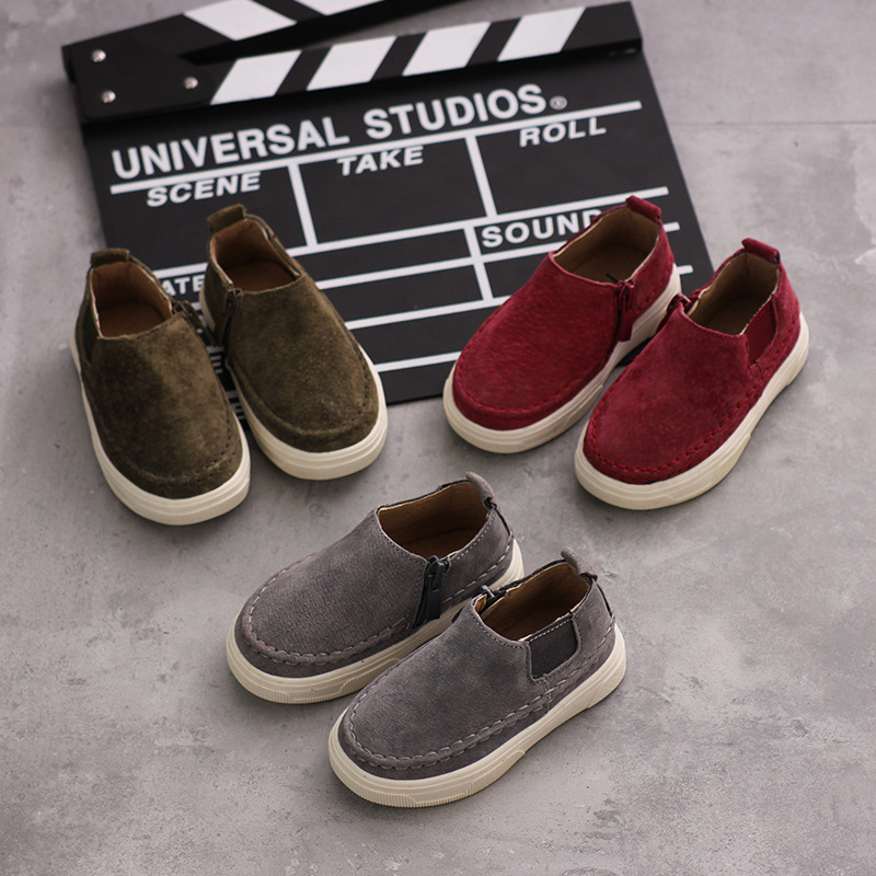 

New genuine leather children shoes boys and girls comfortable casual shoes baby soft bottom lightful leather shoes