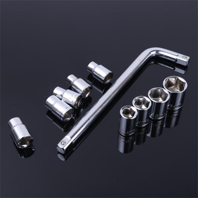 

10 PCS Socket Wrench Auto Repair Socket Wrench Complex Vanadium Steel Durable Car Tools DIY Tools