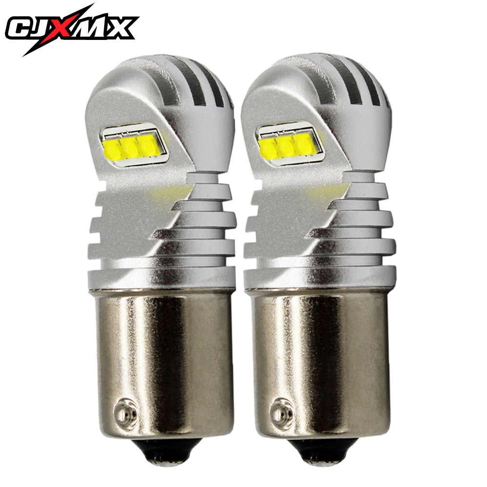 

CJXMX 1156 BA15S P21W LED Bulb 1600LM 6000K White Extremely Bright Auto Light for Reverse Lights Turn Signal Brake Light 12V 24V, As pic
