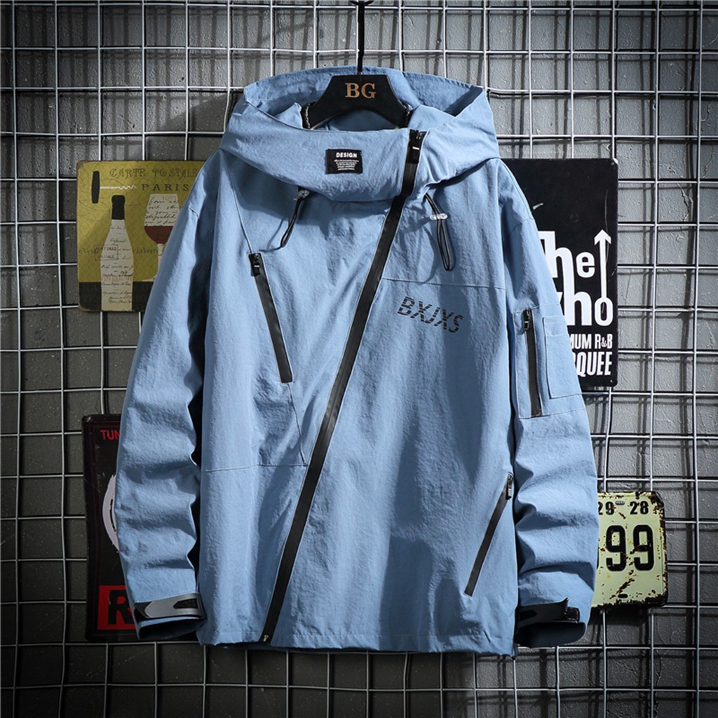 

Korean Fashion Jacket Men Zipper New For Men In Autumn And Winter Outdoor Solid Color Sports Keep Warm Coat Plus Size, Black