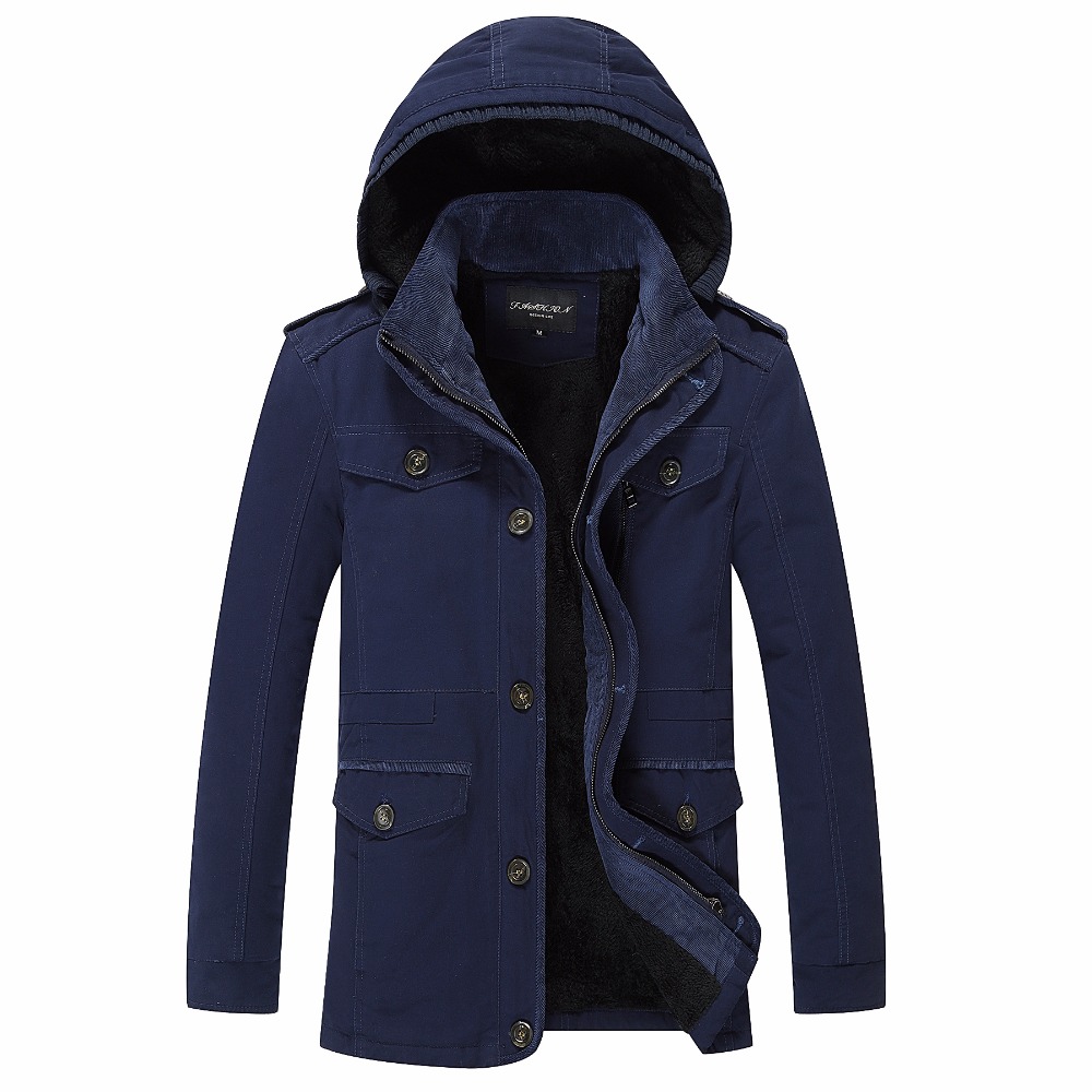 

The new winter jacket Men Plus thjck warm coat jacket men' casual hooded coat size 4XL 5XL, Black