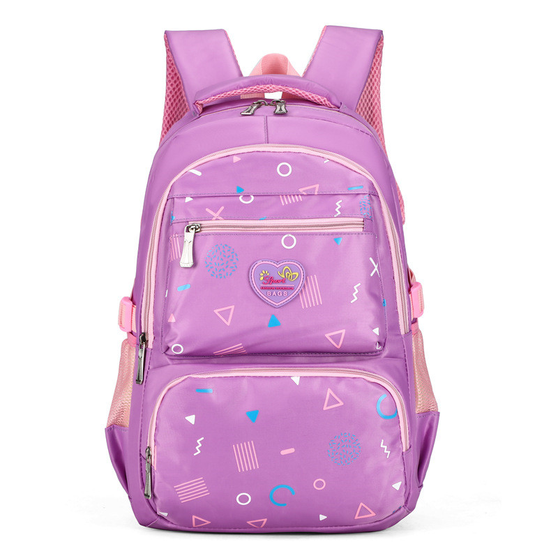 Purple Leopard Print TM School Backpack