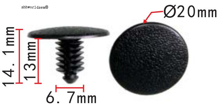 

shhworldsea 100/300/500pcs auto Engine Cover Insulation/ Floor Mat/Heating Tube Retaining Clip for #0B102-68865