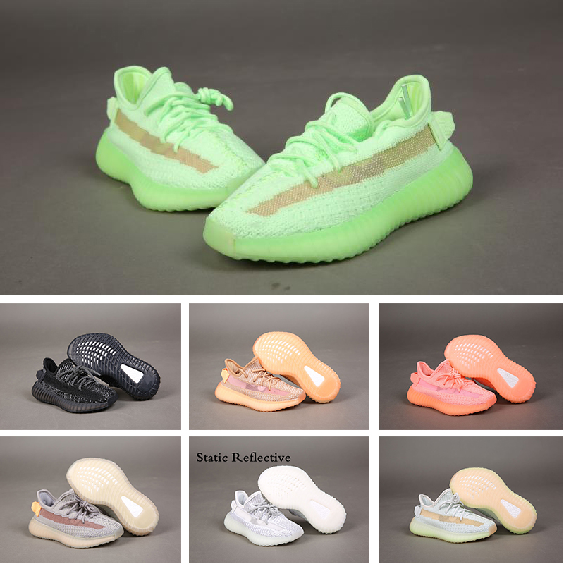 

Hot Selling Kids Children Girls Boys Trainers Sneakers size 24-35 Black Clay Glow Static Reflective Hyperspace TRFRM Kids Designer Shoes, A8 pink