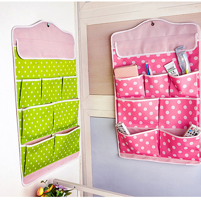 

Wall Hanging Organizer Storage Bag Cloth Hanging Bag Multifunctional Door Storage Organizers 2-storey Organizer Pockets, Green