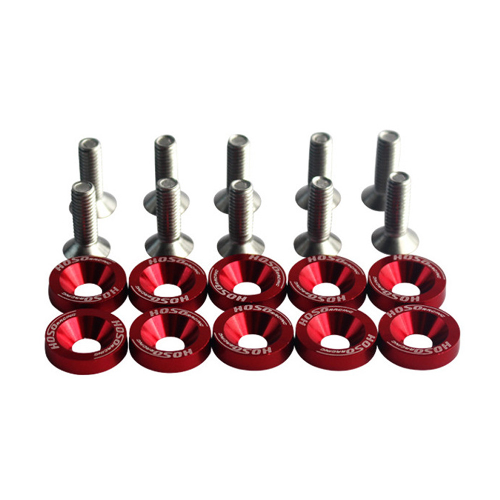 

Bumper Screws Aluminum Spacer Washer Bolt Engine Bay Kit Gaskets Auto Replacement Parts Metallic Purple