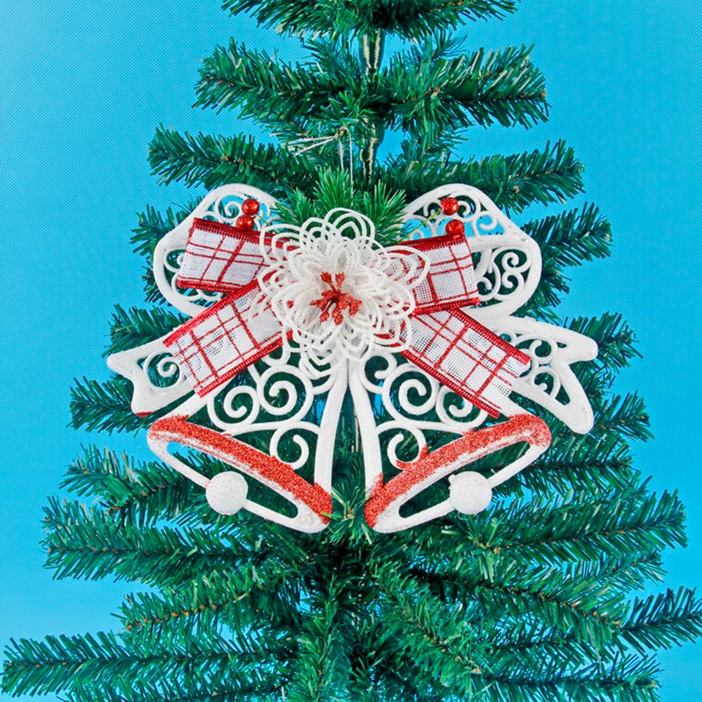 

Christmas Tree Flower Double Bell Shape Home Ornaments Hanging Plastic