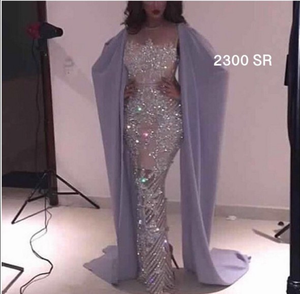 

evening dress free youself aljasmi larourjoisie long dress sheath short sleeve high neck beaded crystals beaded zuhair murad, Same with picture
