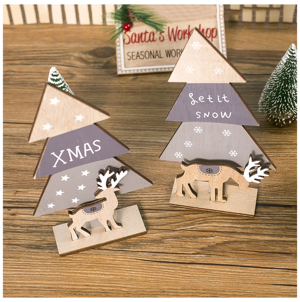 

Christmas Tree Decorations Xmas Wooden Santa Christmas Tree Festival Ornament Home Decor angel Gifts Toys Enfeites De Natal