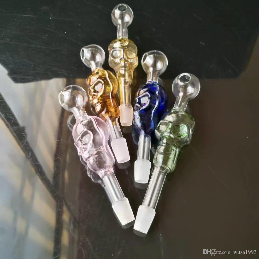 

Straight and Short Skull Pot Wholesale Glass Hookah, Glass Water Pipe Fittings, Smoking ,Free Shippin