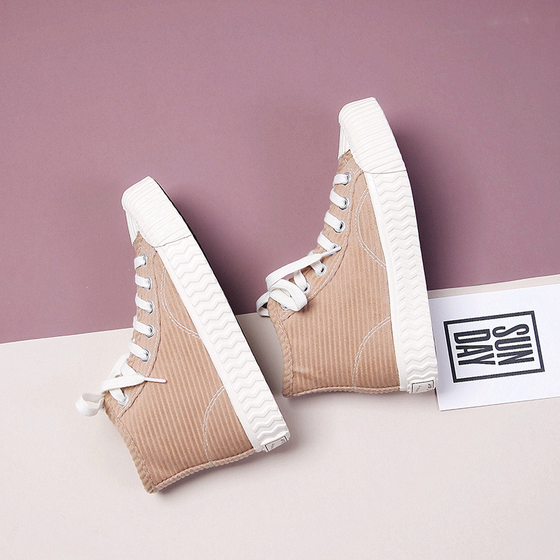 

shoes female Belle 2019 autumn and winter school canvas Korean, Black