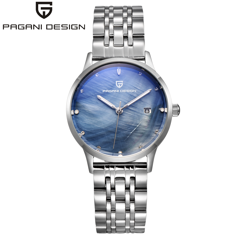 PAGANI DESIGN Brand Lady Fashion Stainless Steel Quartz Watch Women Waterproof shell dial Luxury Dress Watches Relogio Feminino-image-526112733