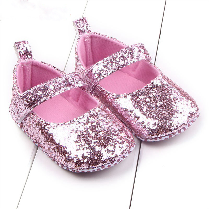 

Newborn Baby Shoes Baby Girls Summer Princess Shoes Sequins Infant Soft Sole First Walkers PU Leather Soft Bottom Toddler Shoes