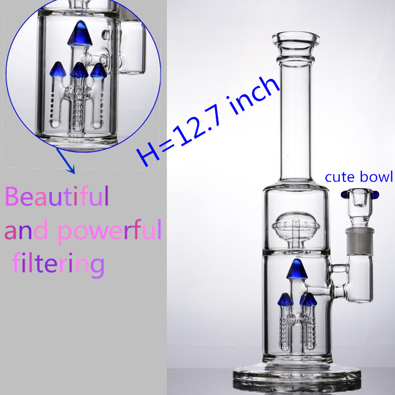 

12.5 Inch Glass Bong straight Style Tube Water Pipe With 14 mm Joint b