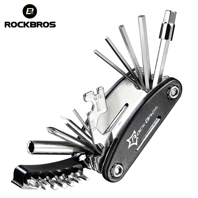 

ROCKBROS 16 in 1 Bicycle Tools Sets Mountain Bike Bicycle Multi Repair Tool Kit Hex Spoke Wrench Mountain Cycle Screwdriver Tool