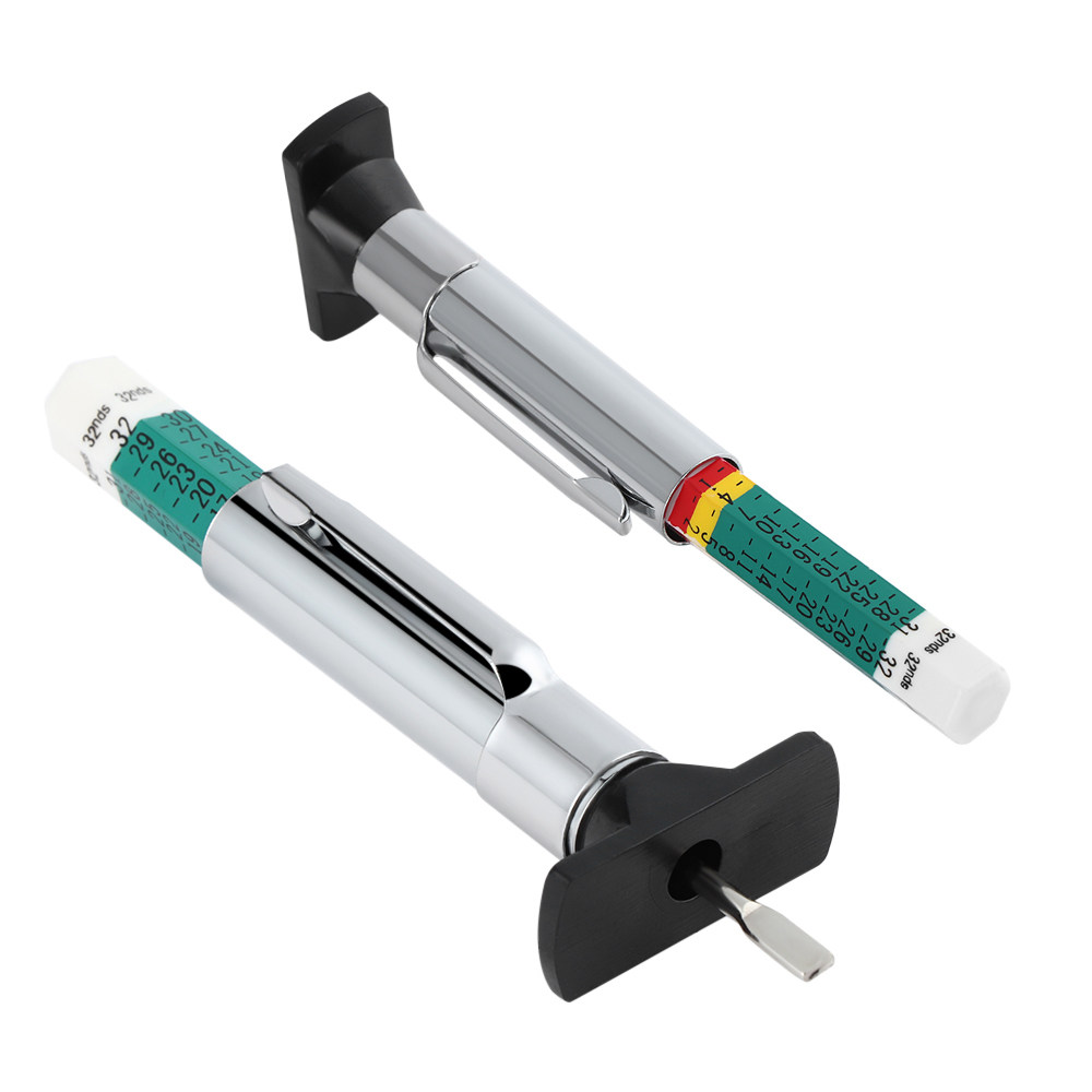 Testeur de pneus Moteur Outils de diagnostic Voiture Vélo Pneu Jauge de profondeur de bande de roulement Mesures standard métrique bande de roule