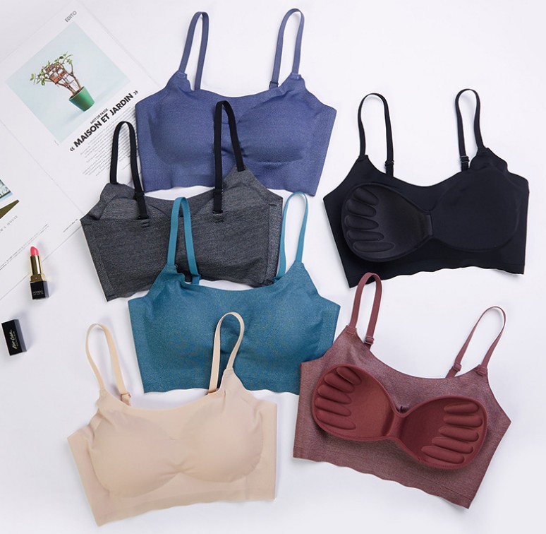 

Hot Selling Premier Seemless Bra Solid Camisole Japan Mind Free Running Yoga Sports Underwear Women's, Pink