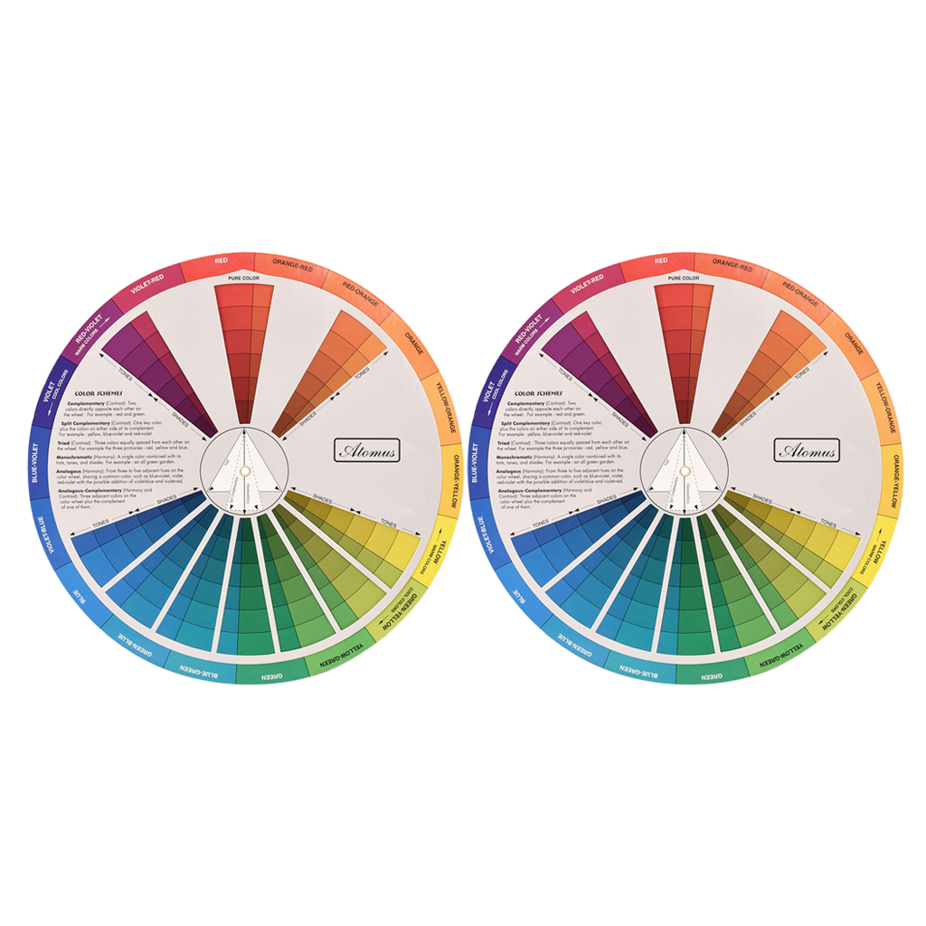 

pro nail polish pigment mixing wheel paper card mixing guide 2pcs
