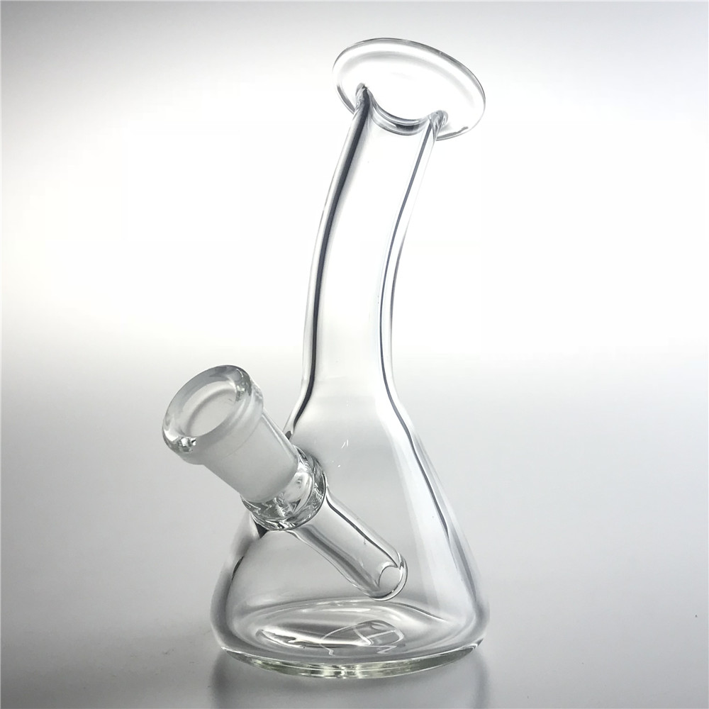 

New Mini Triangle Glass Bong with 10mm Female 4.3 Inch Small Beaker Bong Glass Water Bongs Recycler Travel Rigs for Smoking