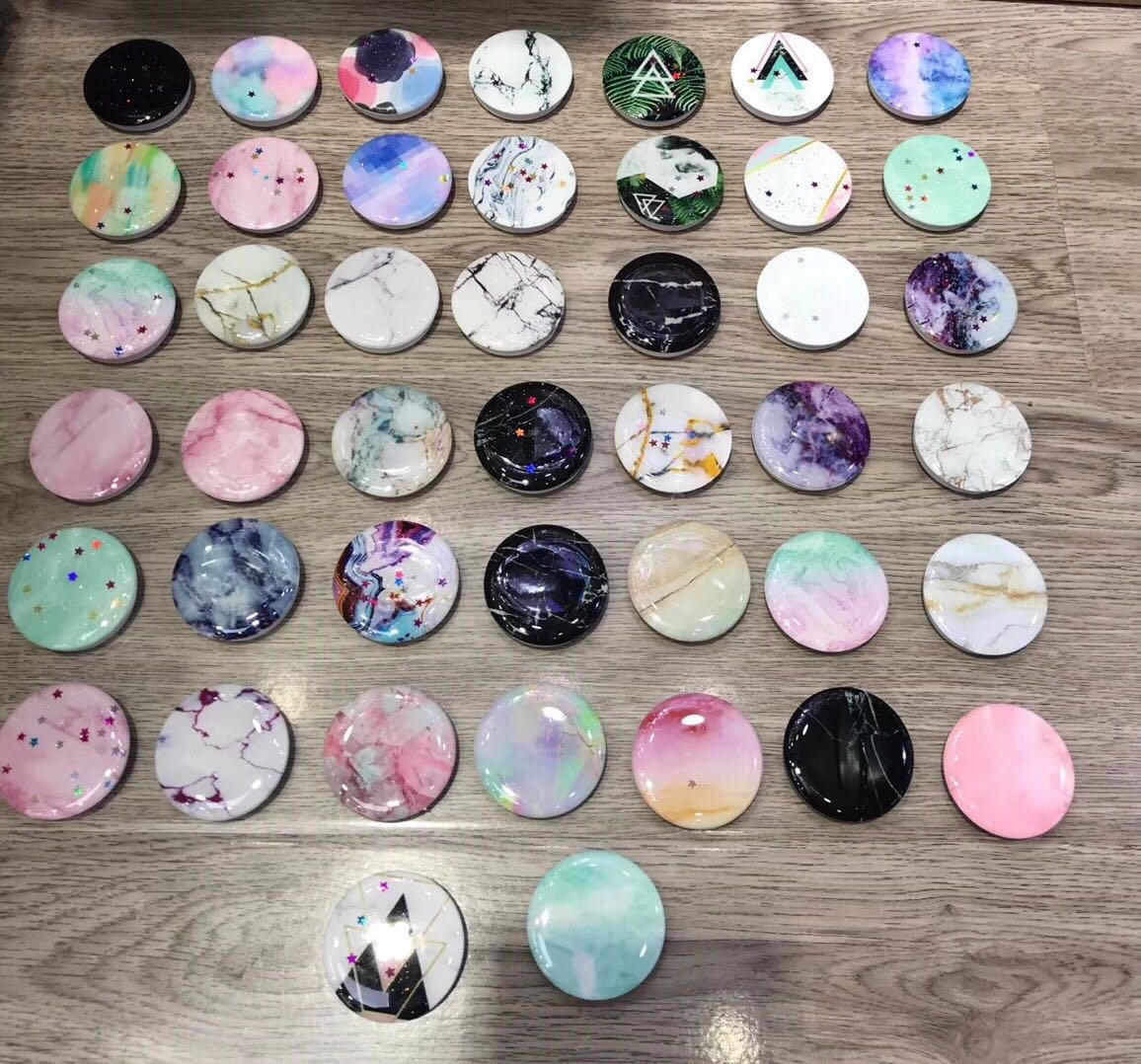 

Foil Finger Grip Ring Holder For iPhone 13 12 11 Xs Max Samsung S21 S20 Note 20 Marble Finger Holders Universal 360 Degree Phone Grip Round Bracket Stand, Mix designs