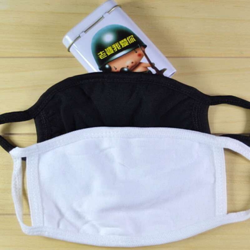 

Cycling Wearing Anti-Dust Cotton Mouth Face Mask PM 2.5 Mask Unisex Man Woman Black White Fashion free shipping, Low quality - black (50pcs in a bag)