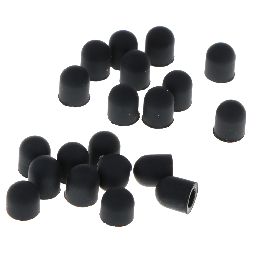 5.8mm+7.0mm Negro 20 piezas puntas de goma para la pantalla táctil capacitiva Stylus Pen
