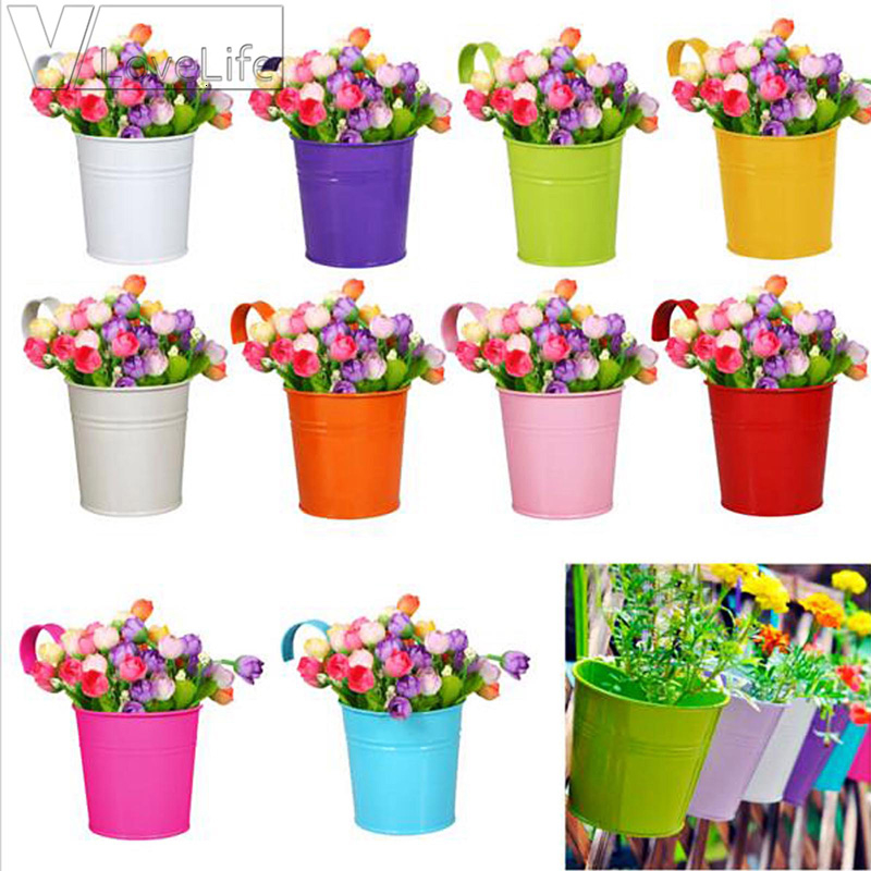 Accessoires Photo Cr/éatifs Pot De Fleur En Fer Pour Arrangement Floral Ou D/écoration Int/érieure Seau /À Fleurs En /Étain