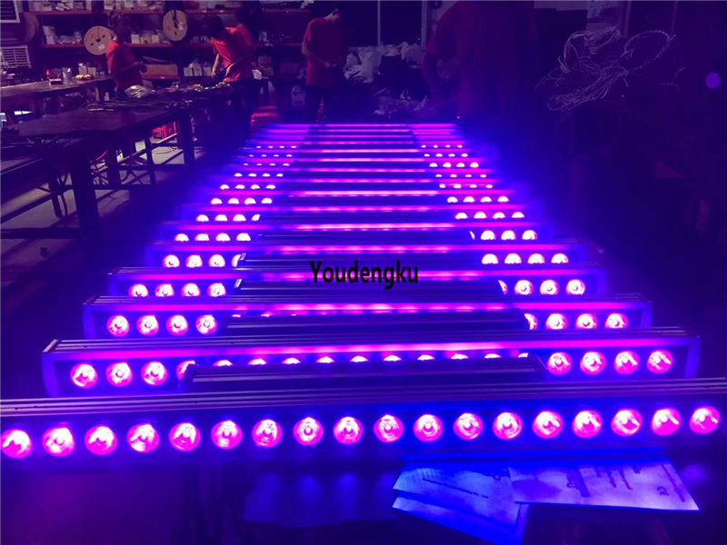 8 pcs Double housing 18*18w rgbwa uv 6in1 waterproof led wall washer bar light dmx outdoor led wall washer light-image-754241754