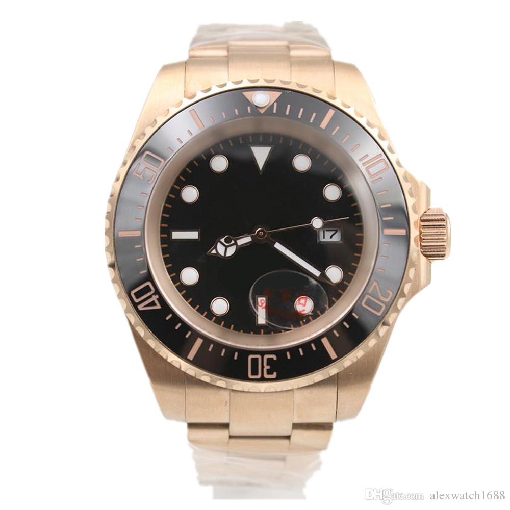 

Mens Watch 44mm Deep Ceramic Bezel Sea Black Sea-Dweller Sapphire 126660 Stainless Steel Glide Lock Clasp Automatic Limited Male Clock Sale, Make waterproof