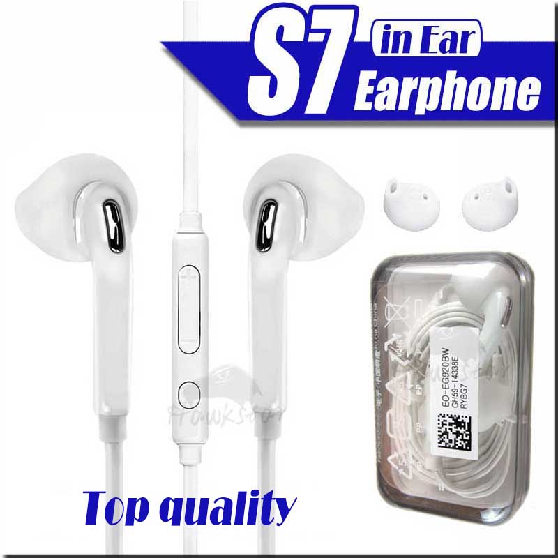 

Earphones For S7 S6 edge Galaxy Headphone High Quality In Ear Headset With Mic Volume Control For 5/6 Mobile Phone, White
