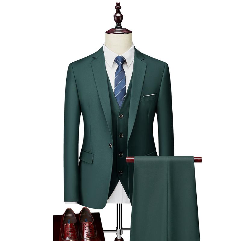 Wedding Suits For Men Slim Fit Men's Business Casual Groom Suits Formal Burgundy Green Purple Yellow Red White Man Suit 5XL 6XL