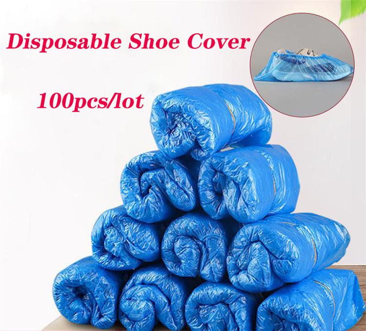 

100pcs/lot Shoe Cover Disposable Shoe Cover Dustproof Non-slip shoes Cover Waterproof Slip Resistant Shoe Booties For Household