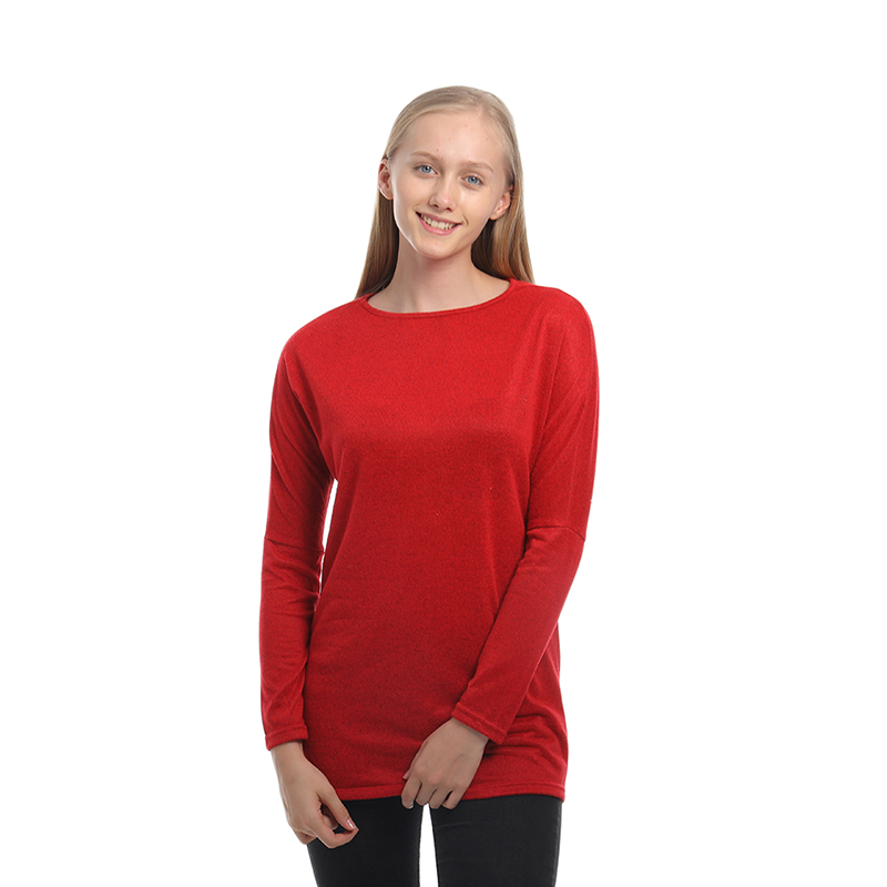 

Hipster Casual T-Shirt O-Neck Autumn Winter Tops Loose Solid Tshirt Women Clothes 2020, Blue