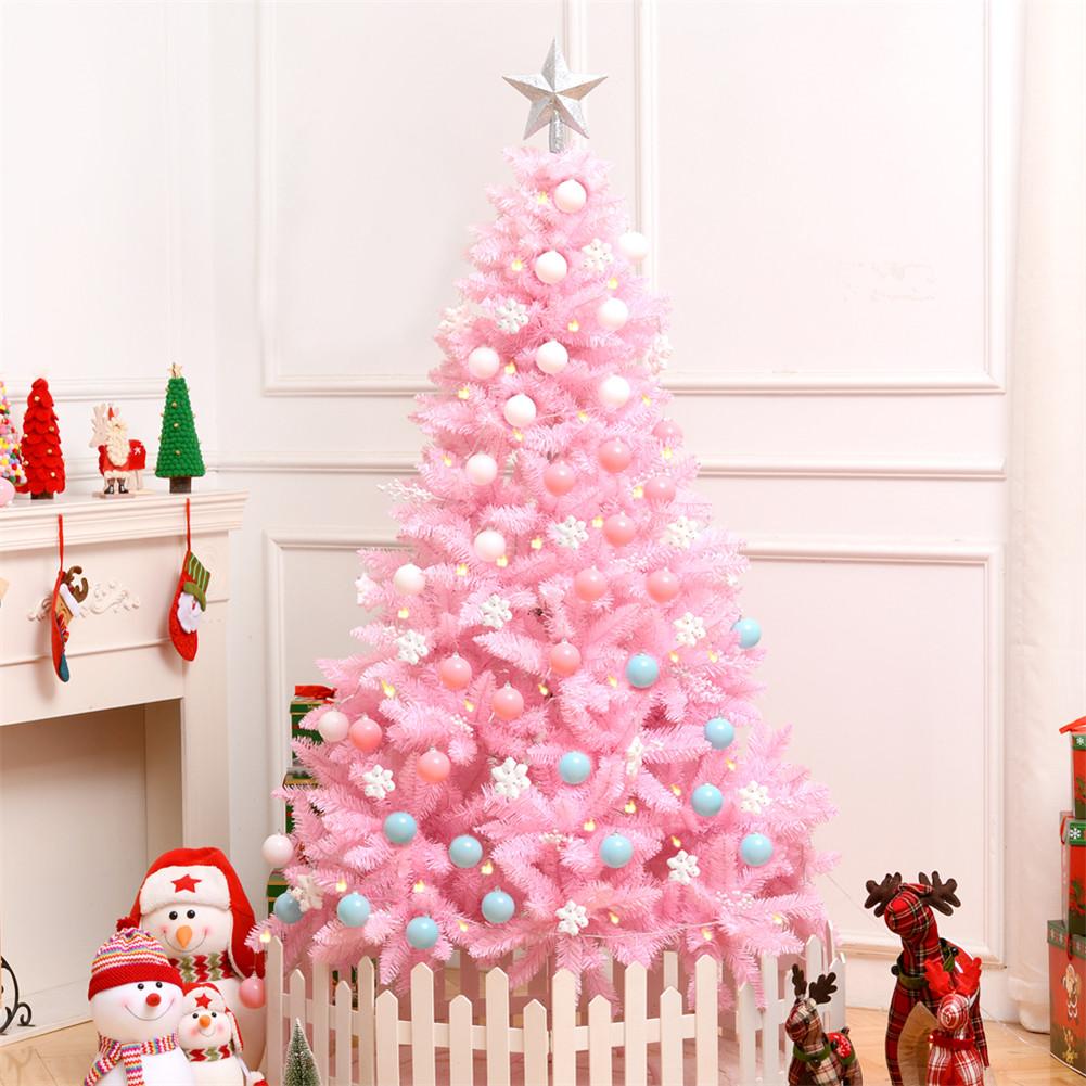 

Beautiful Pink Christmas Tree 1.2M LED String Lighting Decorative Christmas Tree Ornament Set 2020 Xmas Party Home Decoration
