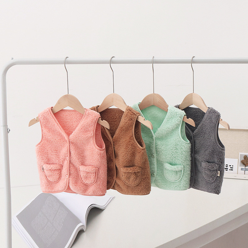 MOMKER Baby Waistcoat Kids Toddler Girls Faux Fur Vest Sleeveless Outerwear Winter Warm Gilet Jacket Thick Coat