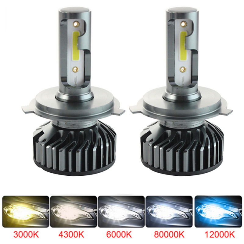 

No Error 2PCS H4 Car Led Headlight H1 H4 H11 9005 HB3 9006 HB4 H7 Led Bulb 12000LM 6000K Mini Size Canbus Car Headlight Bulb
