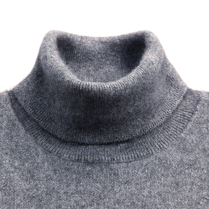 

Turtleneck Men Cashmere Cotton Blend Pullover Jumper 2020 Autumn Winter Vetement Homme Ropa Hombre Pull Homme Hiver Sweater, Black