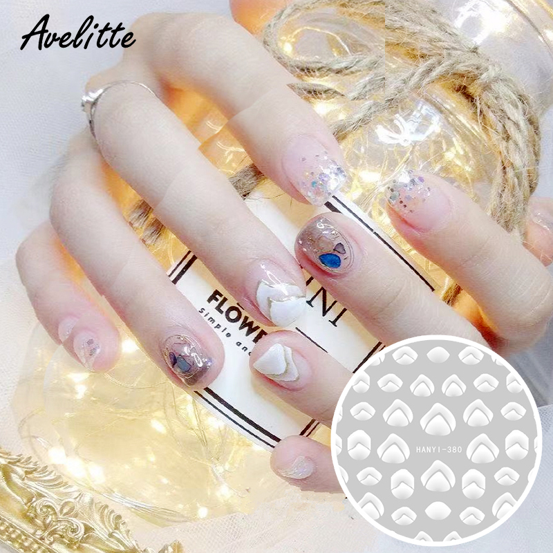 

Avelitte sha-nail Pro Nail Sticker Black Ink Embroidery Rose Mayu Collaboration Applique, Hanyi-381