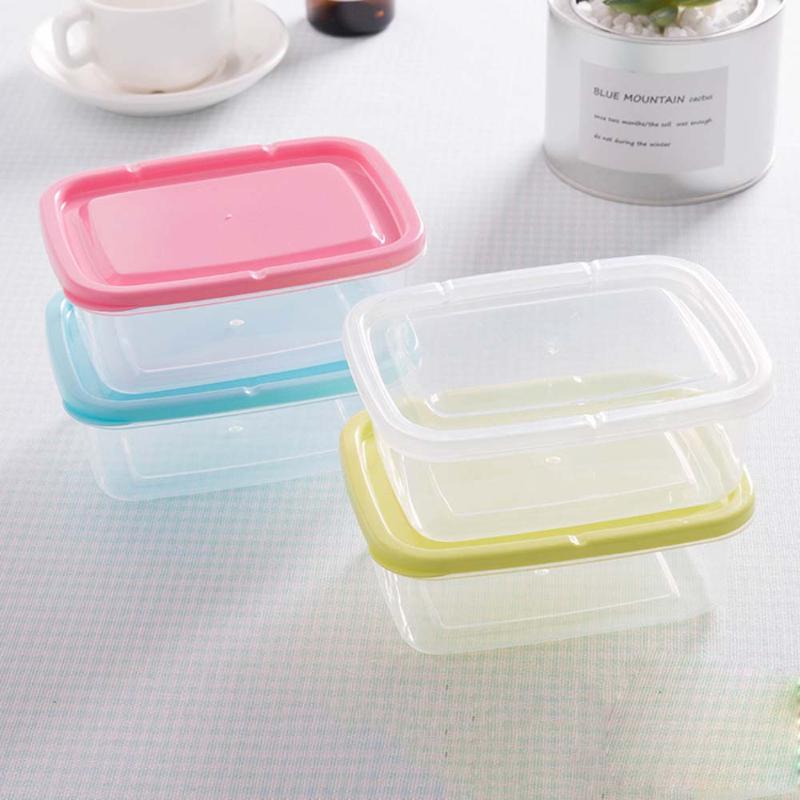 

6 Pcs 350ml Portable Rectangular Eco-Friendly Kitchen Boxes Transparent PP Plastic Storage Kitchen Containers